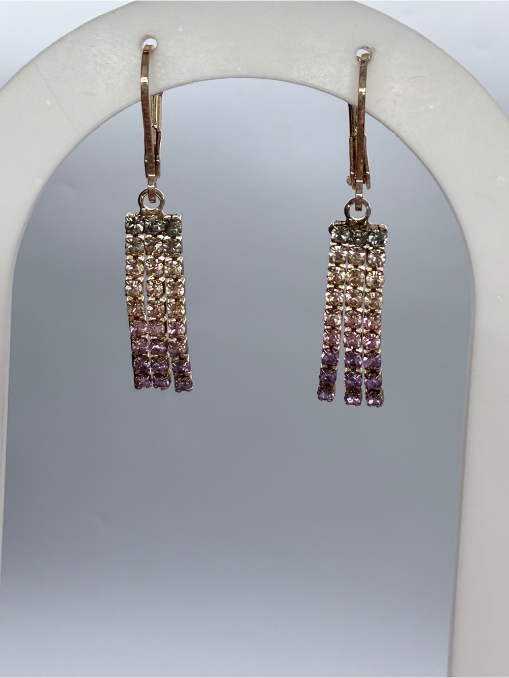 Vera Wang Gold Tassel Chain Drop Earrings